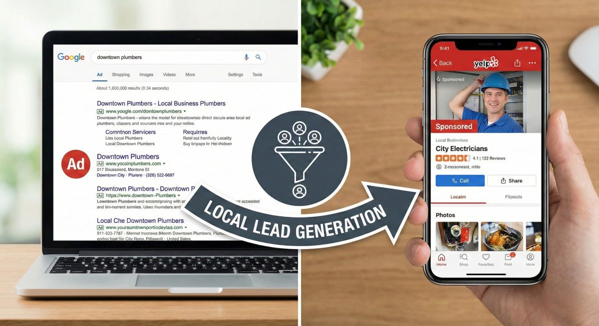 Google Ads Versus Yelp Ads for Local Lead Generation