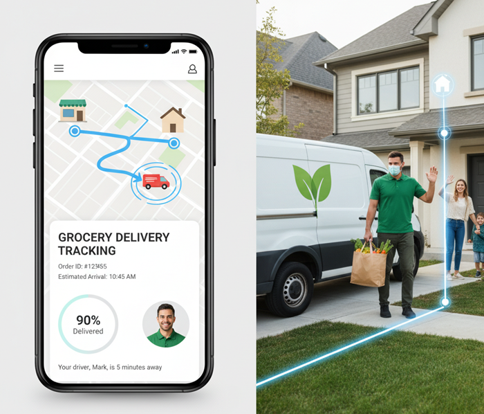 GPS tracking for grocery delivery